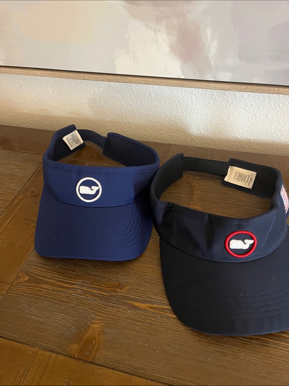Vineyard Vines Navy Blue Whale Logo Visor